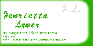 henrietta lamer business card